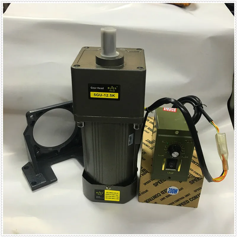 120W с регулировкой скорости мотора 220V однофазный AC мотор редуктор 380V