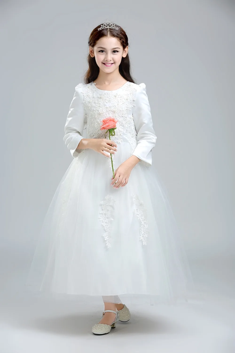 white wedding dresses for kids 10-12 2016-2017 | B2B Fashion