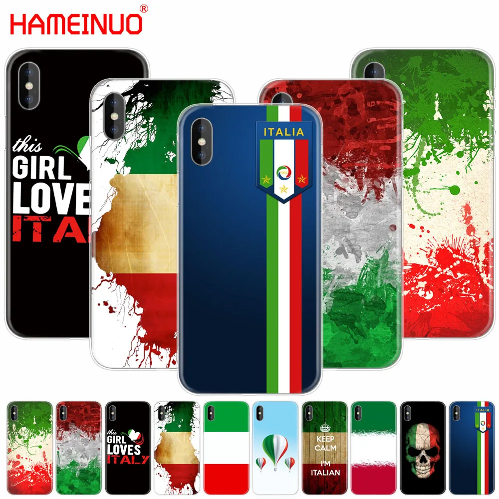 

HAMEINUO Italy flag cell phone Cover case for iphone X 8 7 6 4 4s 5 5s SE 5c 6s plus