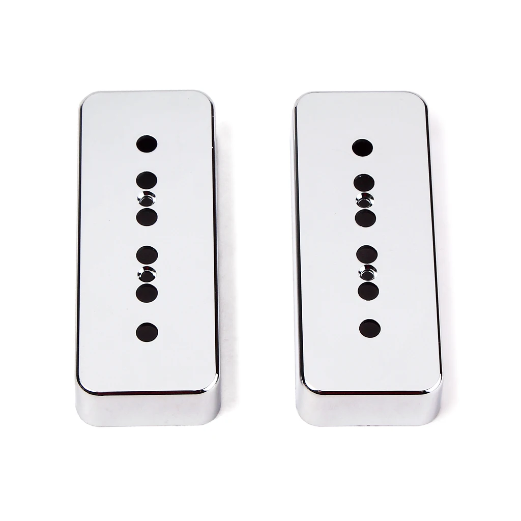 

2Pcs Silver Copper Humbucker Pickup Cover 50/52mm pole for P90 Soap Bar Pickup Accessories