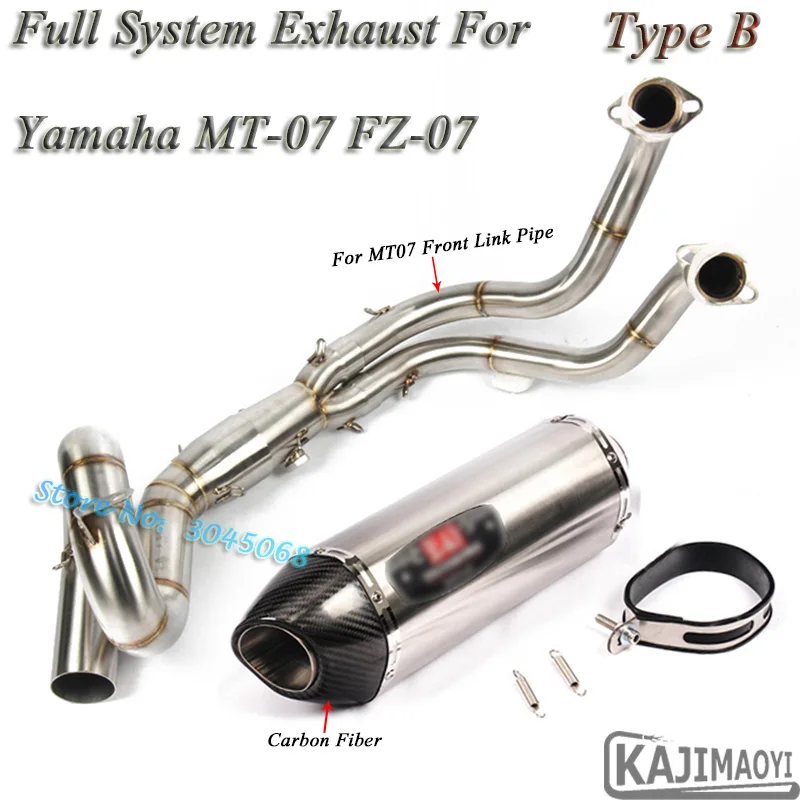 MT09 MT07 мотоцикл Yoshimura выхлопная Модифицированная Передняя средняя Соединительная труба карбоновый глушитель без шнуровки для YAMAHA MT-09 FZ-09 MT-07 FZ-07