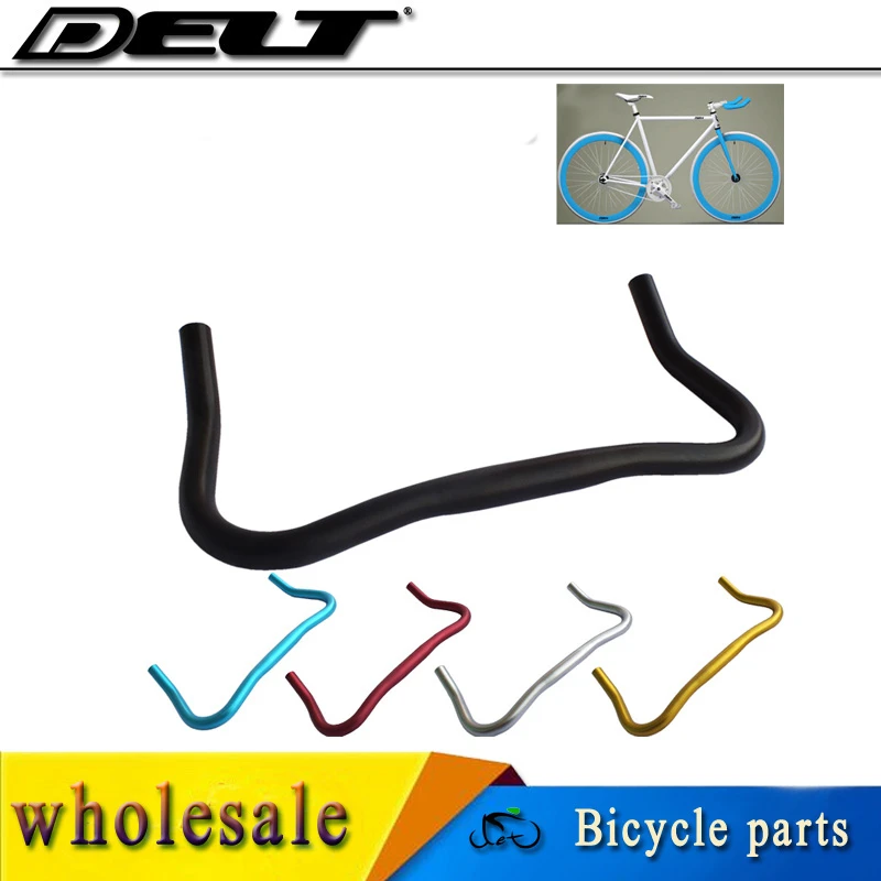 

5 colors Road Fixed gear bike bicycle Drop Bar handlebar Bullhorn Bar 25.4x22.2 x420mm parts wholesale