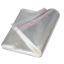 100 шт./лот 20*30 см прозрачный из целлофана с застежкой/БОПП/поли мешки прозрачный Opp для полиэтиленовых пакетов самоклеющиеся уплотнения