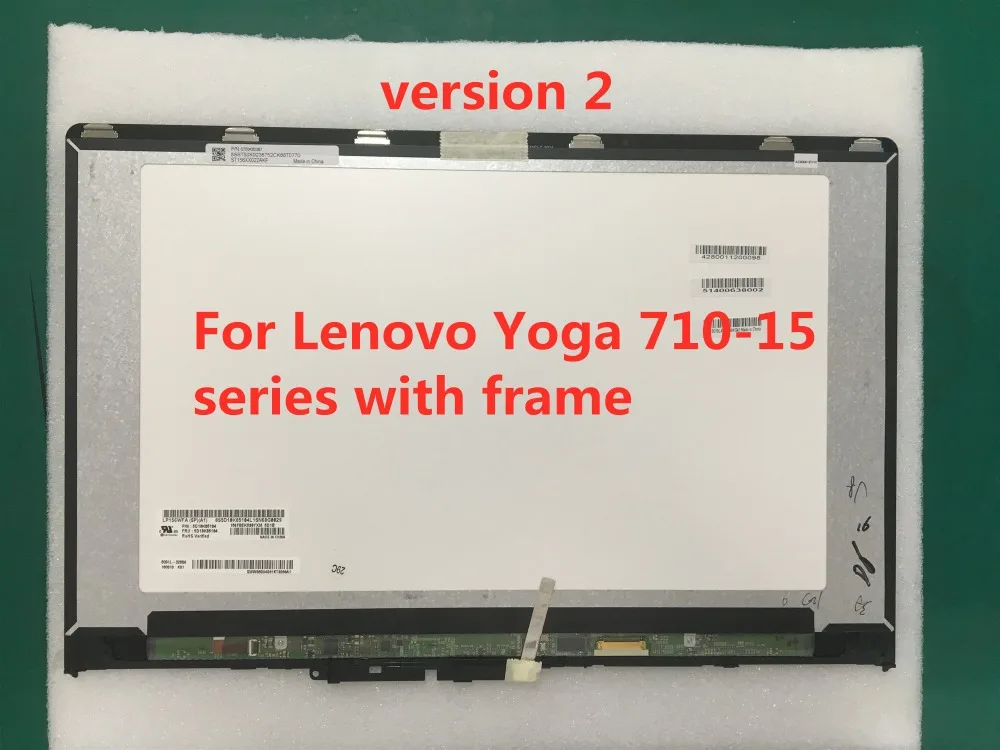 

15.6'' LCD Assembly Touch Screen Digitizer+Bezel N156HCA-EA1 LP156WFA SPA1 For Lenovo Yoga 710-15IKB 80V5 710-15ISK 80U FHD