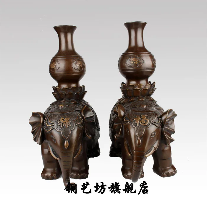 

Special Copper Elephant Goods Furniture For Use A Pair Tuba Vase As Recruit Of Copper Arts And Crafts Feng Shui Practice Gift