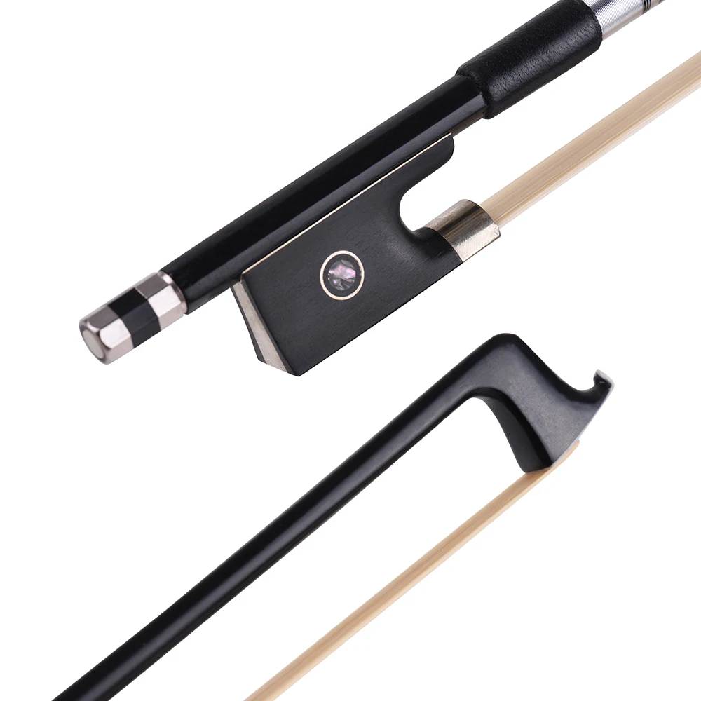 4/4 Full Size Violin Bow Carbon Fiber Circle Style Fiddle Bow Ebony