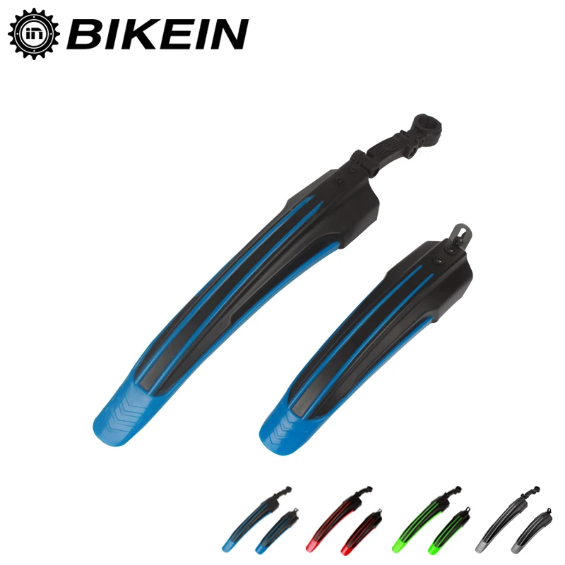

BIKEIN - 1 Set Mountain Bike Mudguard MTB Bicycle Fenders Sets Bicycle Mud Guard Wings For Front/Rear Fender Cycling Parts 204g