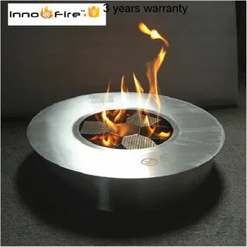 

8 liter 304# stainless steel silver or black round manual bio ethanol burner