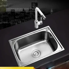 450X390x200 мм) простой набор кухонной раковины из нержавеющей стали 304 один слот для раковины с сливными плитами Белый окрашенный смеситель