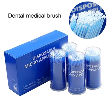 

100Pcs/Box Dental Micro Brush Disposable Materials Tooth Applicators Sticks Oral Hygiene Teeth Care Medical cotton swab