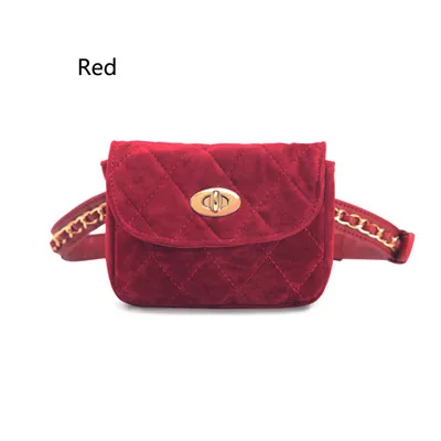 Лидер продаж, женская сумка на пояс с цепочкой, поясные сумки для путешествий, сумка для мобильного телефона, мини-сумка в клетку, женская сумка на пояс, Bolosa - Цвет: red