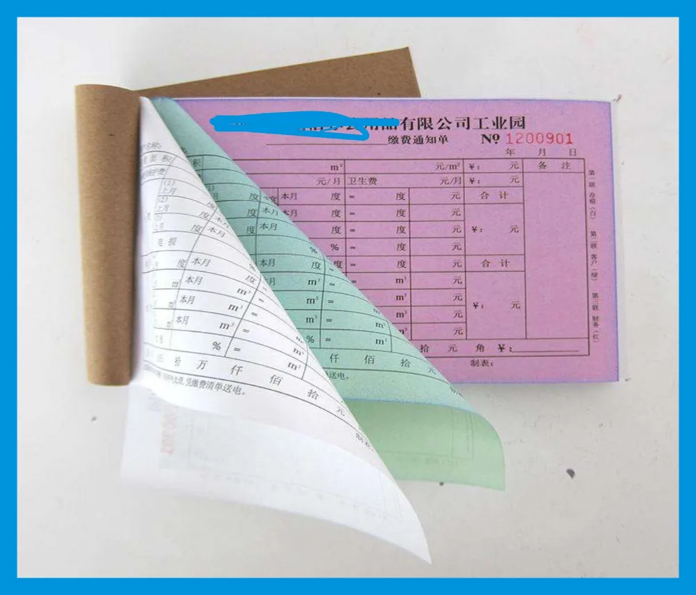 

Carbonless Copy Receipt Book multi functional Receipt list Printing
