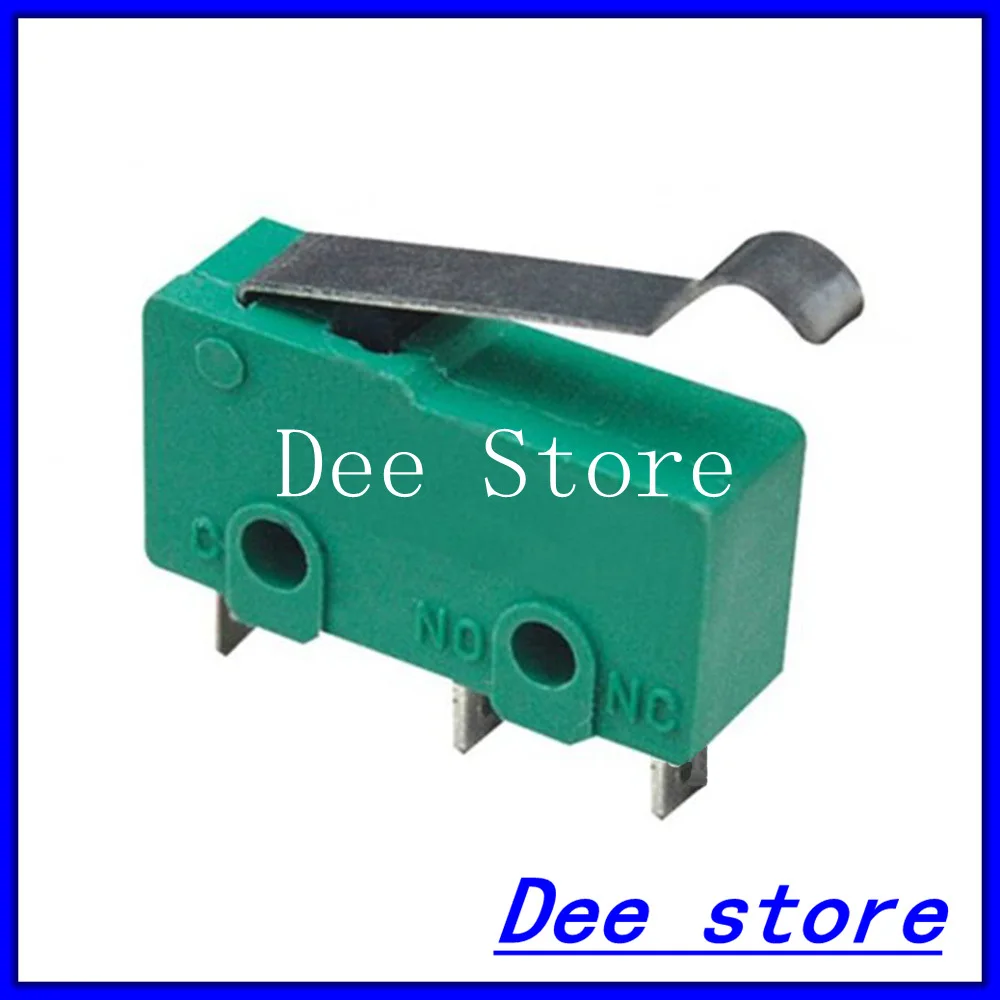 

50PCS microswitch 3pin switches micro contact switch mini safety limit switch with Arc lever  free shipping