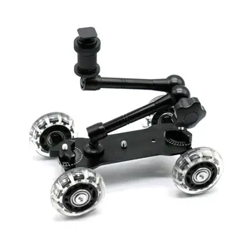 

Mobile Rolling Sliding Dolly Stabilizer Skater Slider 11 Inch Articulating Magic Arm Camera Rail Stand Photography Car