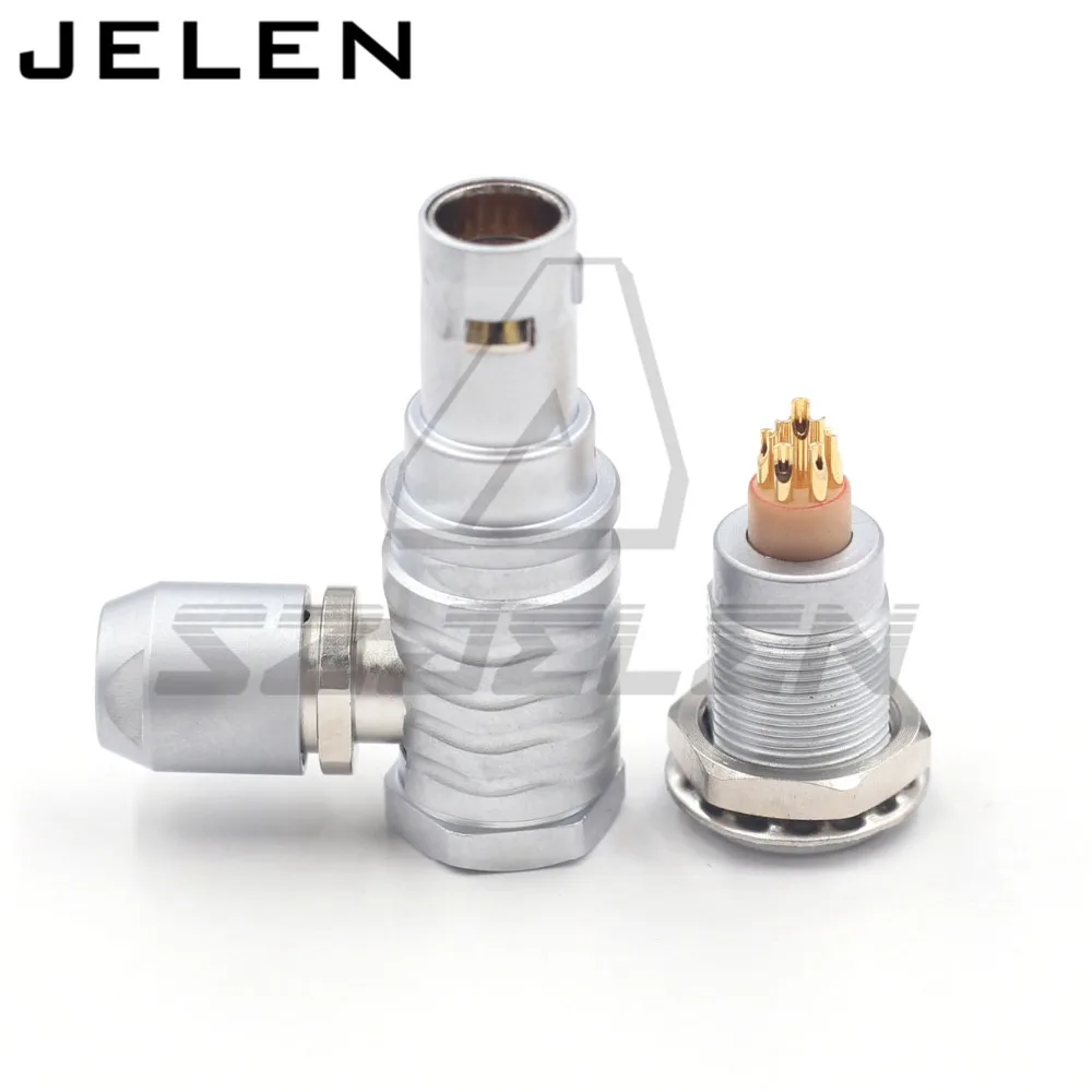 

SZJELEN Connector FHG/EGG 0B 2 3 4 5 6 7 9 Pin Right Angle Male Plug and socket ARRI MINI Camera Power Flying Leads Cable