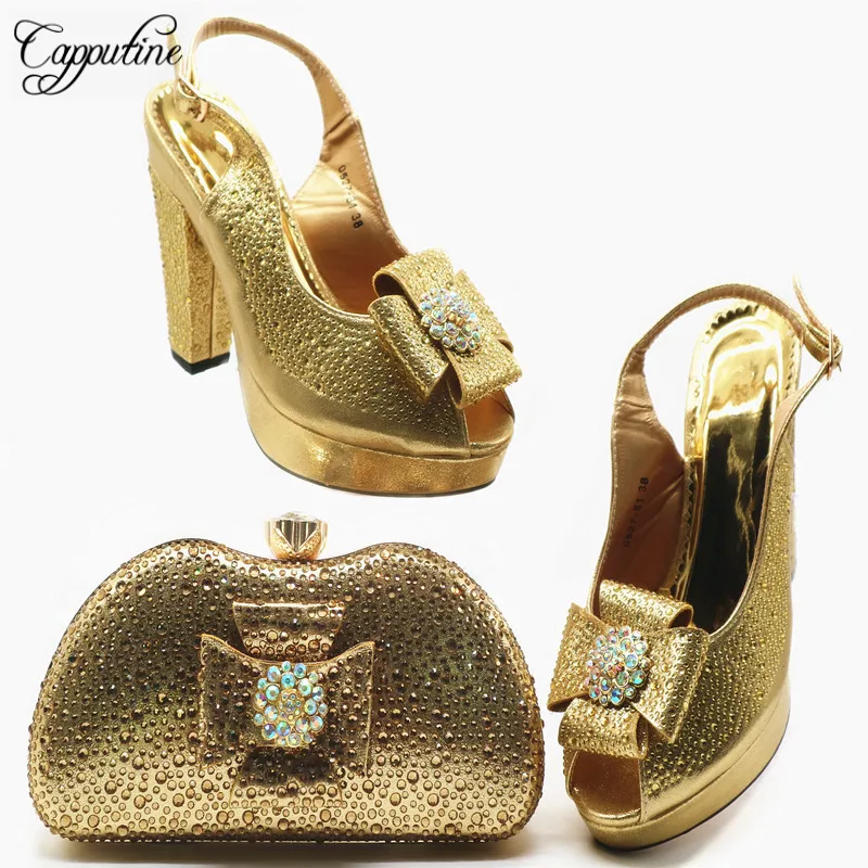 

Africa Summer Pumps 10.5CM Shoes And Matching Bag Set Fashion Elegant Ladies Shoes And Bag Set For Party Large Size 38-43 G80