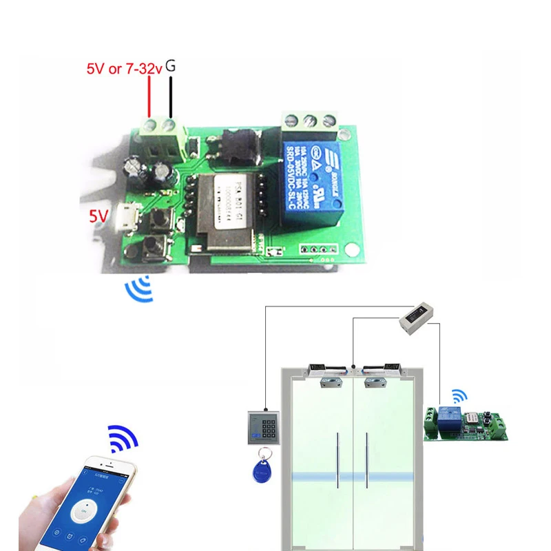 SONOFF DC12V/5-32V Wireless WiFi Smart Switch Timer Inching/Self-Locking Module 