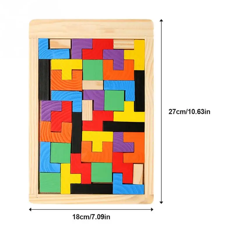 3D головоломка деревянные Математические Игрушки Tangram игра тетрис для детей