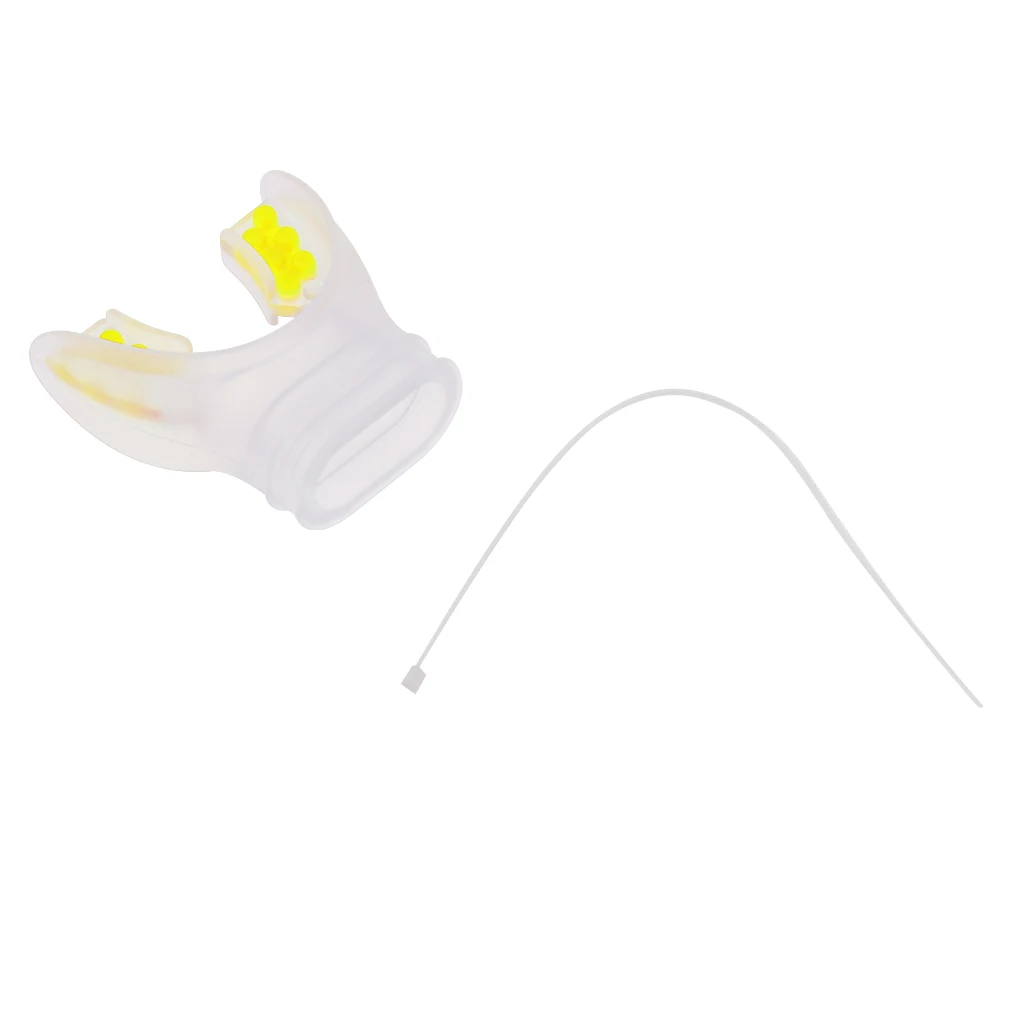 

Universal Soft Silicone Scuba Diving Mouthpiece Ultra-light Comfort Diving Replacement with Color Tab & Regulator Tie Clear