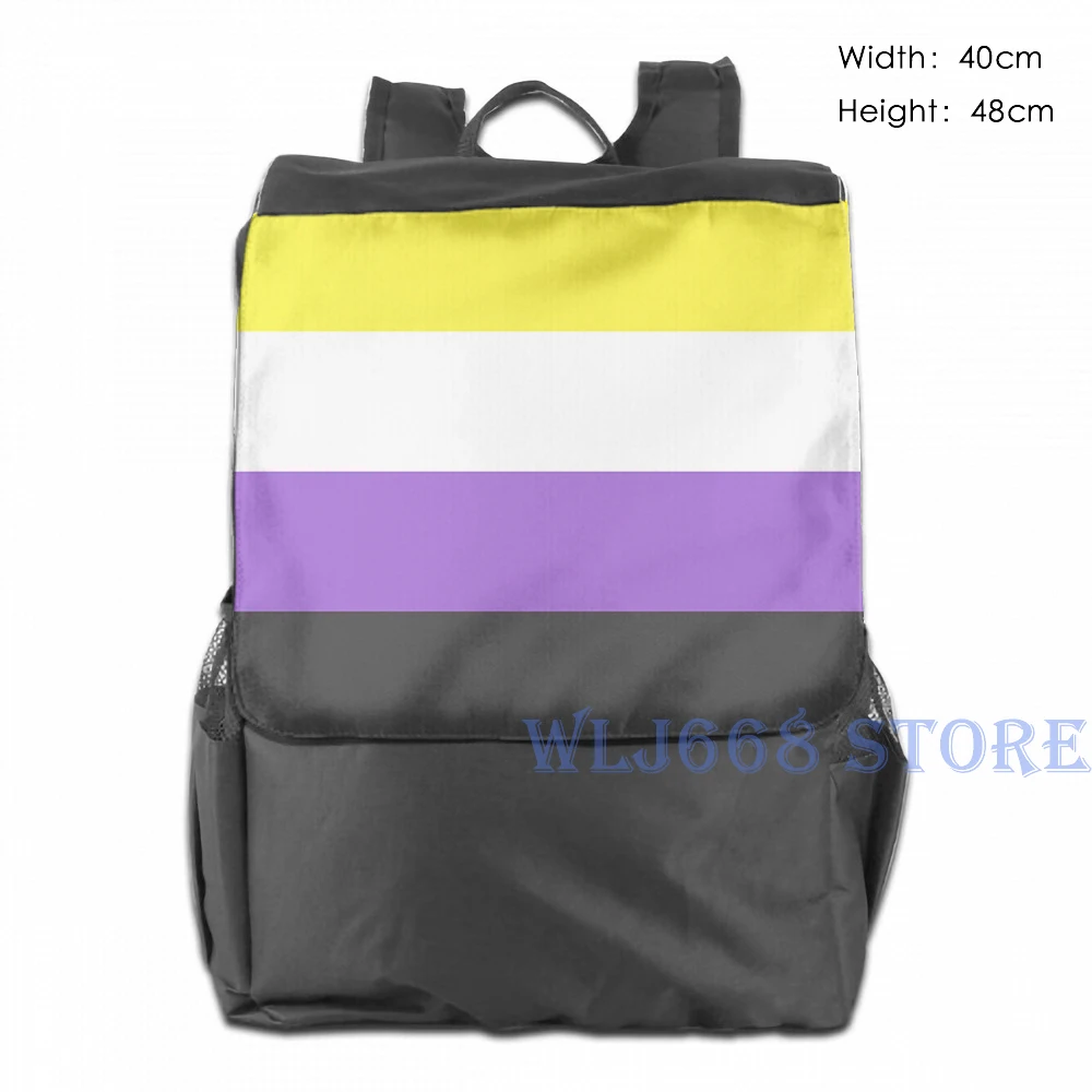 Забавные графические сумки с принтом через плечо для женщин Nonbinary Flag рюкзак на одно плечо для путешествий для мужчин спортивная сумка