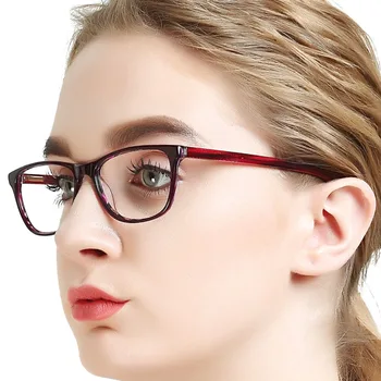 

Reading Glasses Frame Women Vintage Textured Spectacle Myopia Clear Eyeglasses Frames Nerd Optical Frames Box MARE AZZURO OC7016