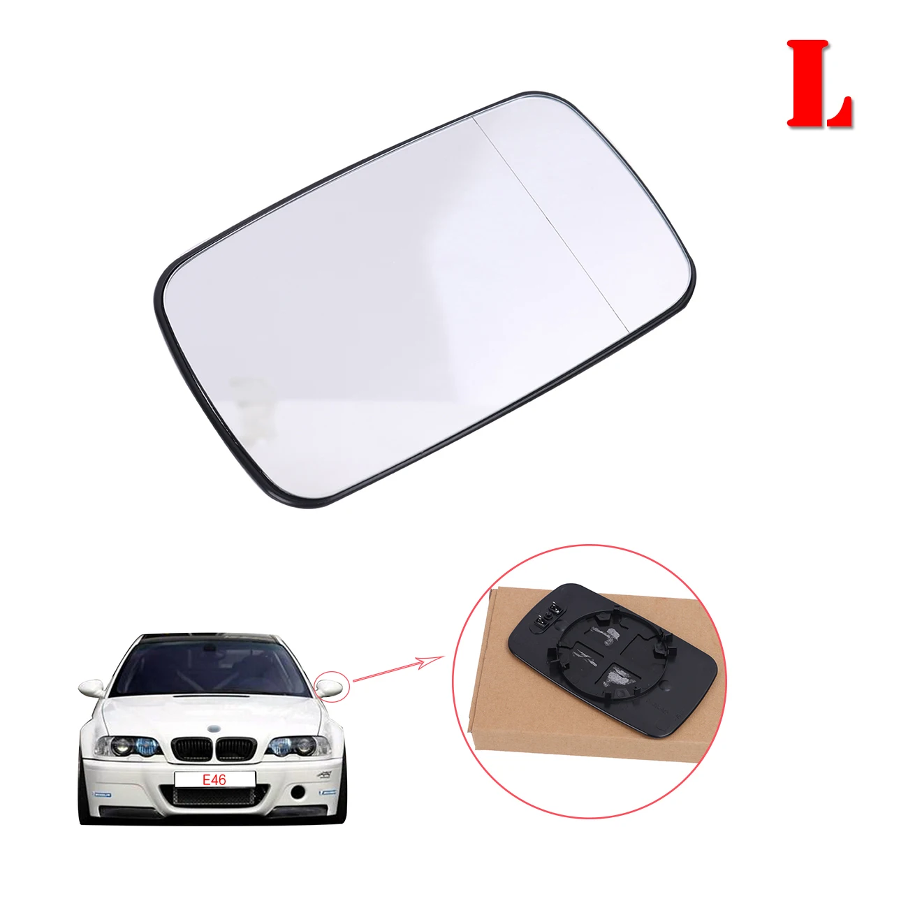 Left Side Door Wing Rearview Mirror Glass For BMW E39 E46 323i 328i 525i 528i 540i Car Rear view