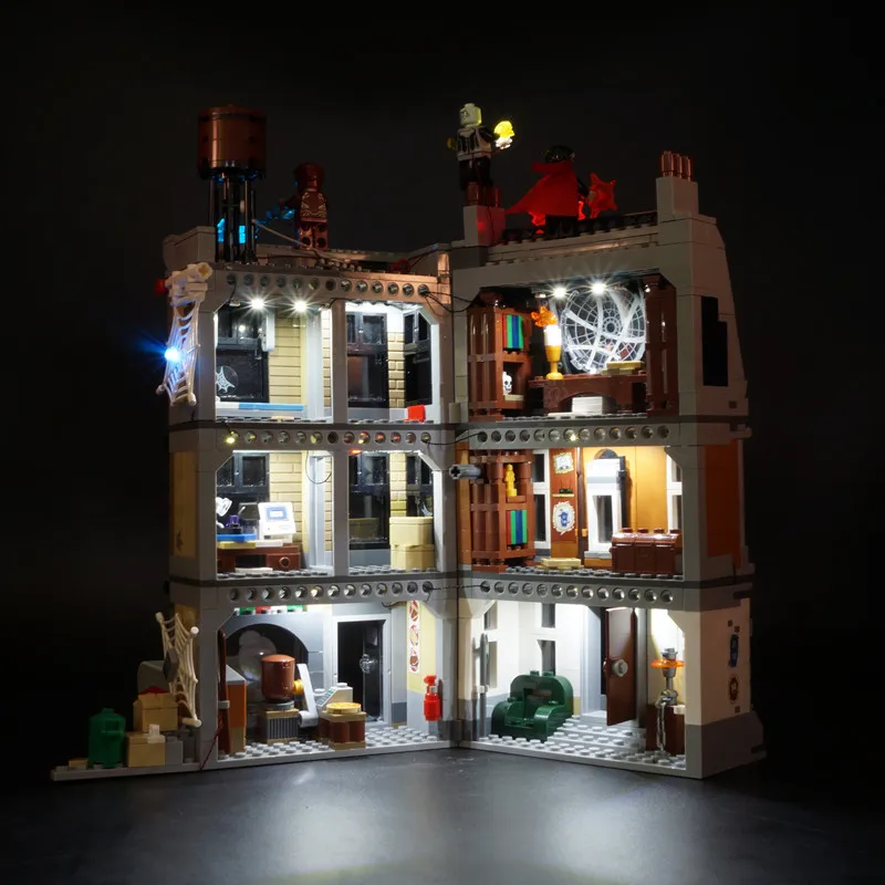 Цена Kyglaring светодиодный светильник комплект для 76108 мстители Супер Sanctum разборки (не включает в себя строительные блоки)