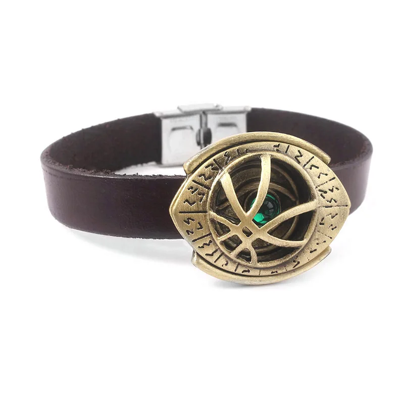 SG 15 шт. Мстители Железный человек дуговой реактор Pulsera Thanos Gauntlet браслеты Доктор Стрэндж глаз браслеты капитан мужские ювелирные изделия подарок - Окраска металла: Посеребренный
