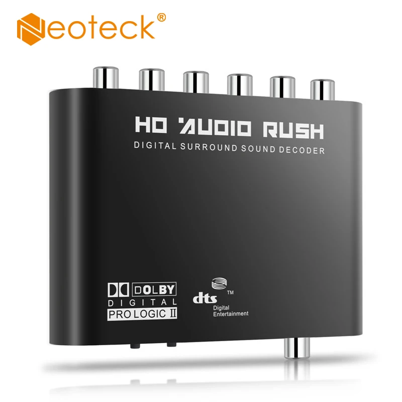 

Neoteck Digital Audio Decoder 5.1 Audio DTS/AC-3/5.1CH Digital Audio Converter LPCM To 5.1 Analog Output 2.1 DVD PC for PS2 PS3