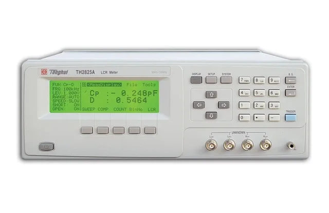 

Tonghui TH2825A High speed LCR Meter 40-100kHz ,0.01-1.0V with step of 10mV, 5-digit resolution, 15 t/s,