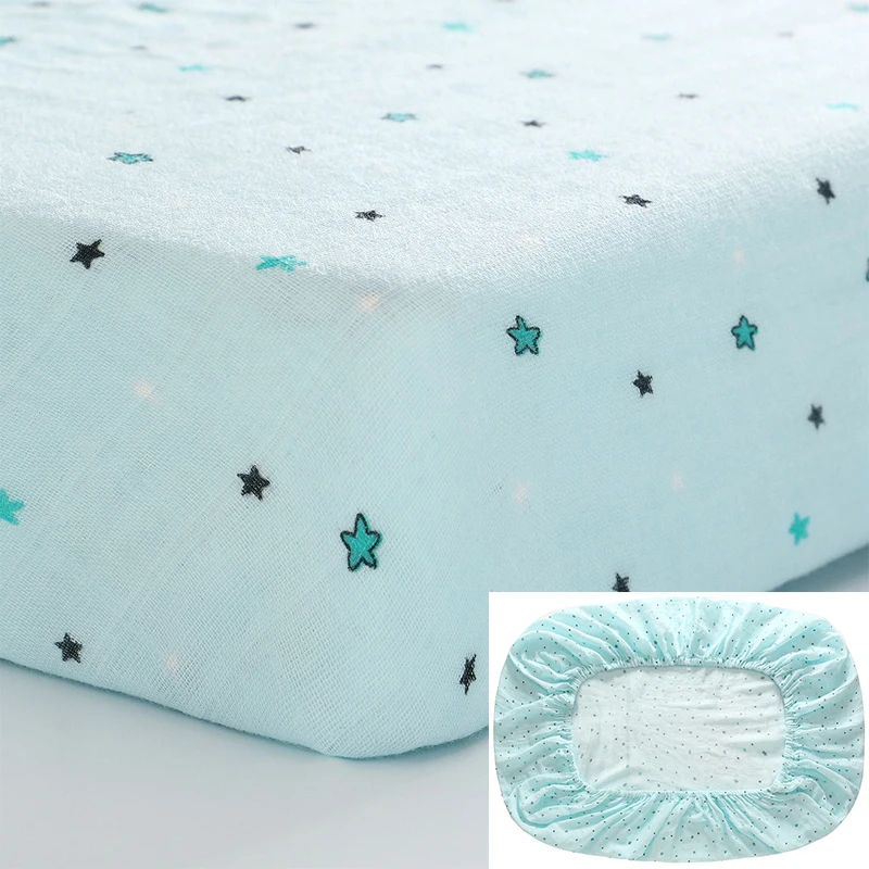 

1Pcs 100% Cotton Fitted Crib Sheet Soft Baby Bed Mattress Cover Potector Unicorn Newborn Bed for baby girl boys 130x70cm