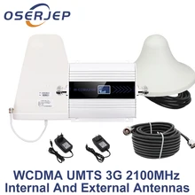 Светодиодный дисплей UMTS 2100 МГц Ретранслятор celular мобильный телефон повторитель сигнала усилитель, 2100 МГц усилитель+ LPDA/потолочная антенна