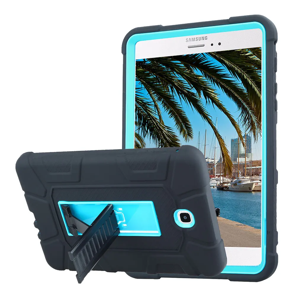 Для samsung Galaxy Tab A 8,0 SM-T350 T355 прочный бронированный чехол для планшета Гибридный противоударный силиконовый+ PC жесткий чехол с подставкой