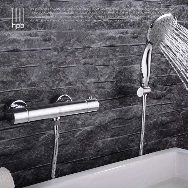 Hpb High Quality Bath Shower Faucets Thermostatic Wall Mounted Hpb High Quality Bath Shower Faucets Thermostatic Wall Mounted Bathroom Handheld Tap Mixer Tub