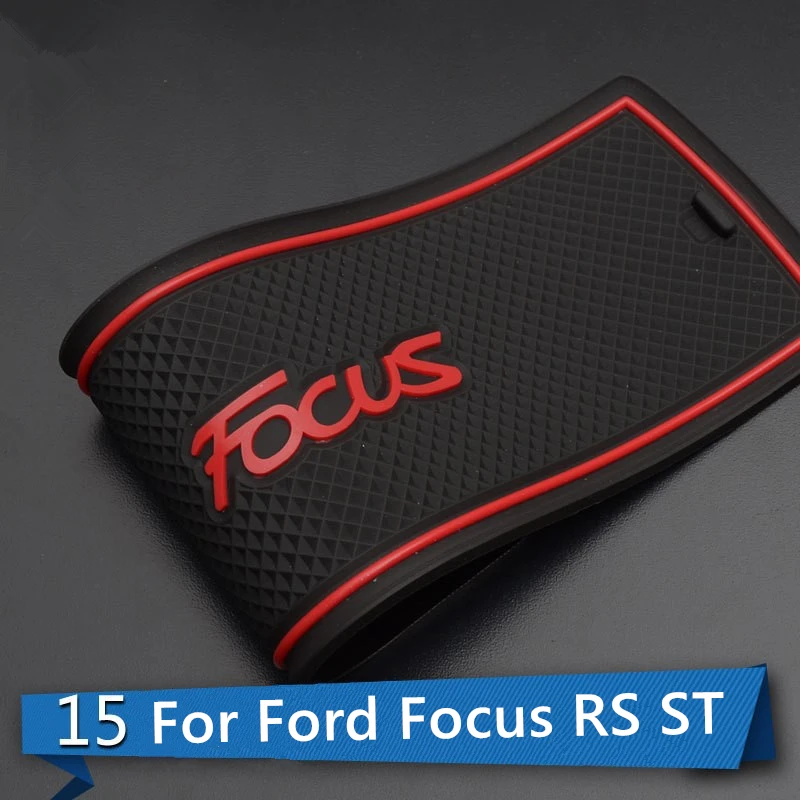

17Pcs/Set Car Gate Slot Mats Anti Slip Door Groove Mat for For Ford Focus RS ST 2015 - 2017 Interior Accessories