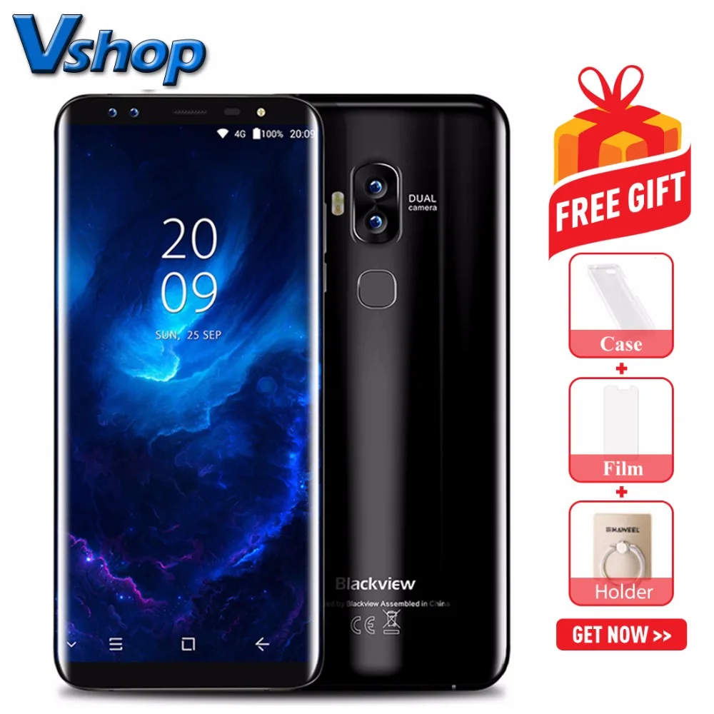 Оригинал Blackview S8 4 г мобильные телефоны Android 7 0 ГБ Оперативная память 64 Встроенная