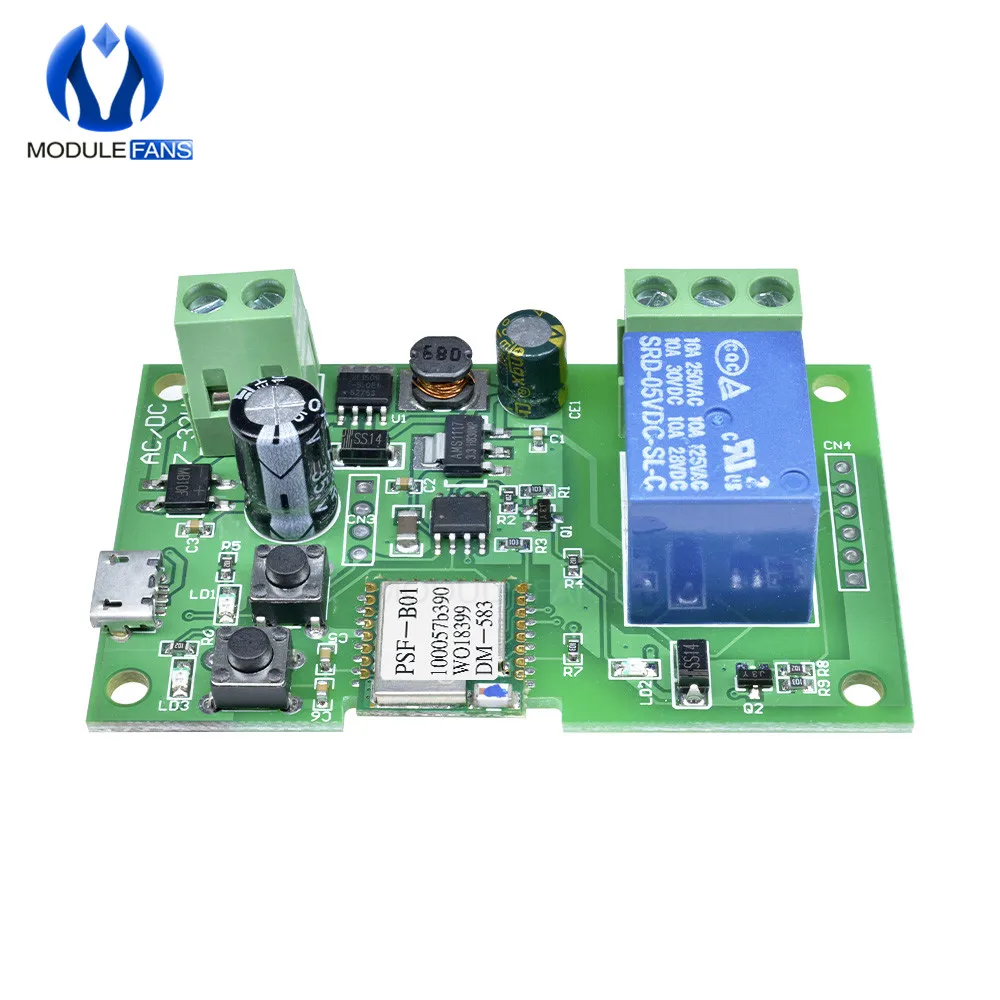 DC 5 V-12 V пробежку с встроенной функцией спуска затвора умный беспроводной WiFi переключатель Тхет триггерный релейный модуль APP Управление; доска Diy Электронный