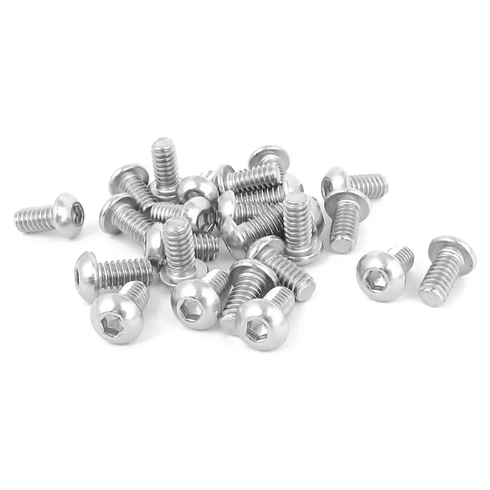 

1/4 Inch-20x1/2 Inch Hex Socket Button Head Bolts Screws 25pcs