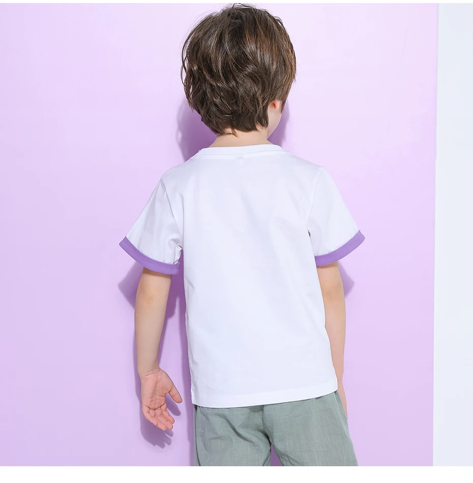 Pioneer kids/летние футболки с короткими рукавами детские топы с принтом букв из двух предметов дышащие хлопковые рубашки BDT910118