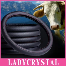 Ladycrystal Real Leather Car Styling Steering Wheel Cover For BMW E46 E39 E90 E60 F30 E36 F20 F10 X1 X3 X6 X5 E53 E34 E61