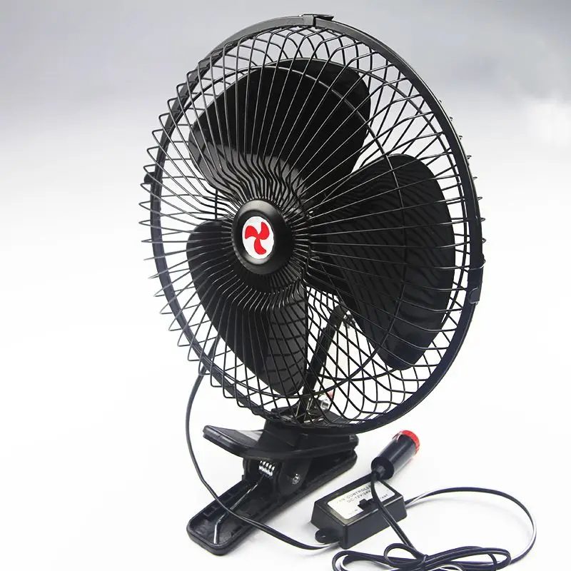 

Car with a small fan car electric fan 12v large truck van 10 inch can be shaking his head speed