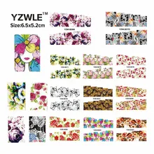 YZWLE 49 feuilles décalcomanies travaux manuels ongles Art transfert d'eau impression autocollants accessoires pour Salon de manucure YZW (D-8050-8098)(China)