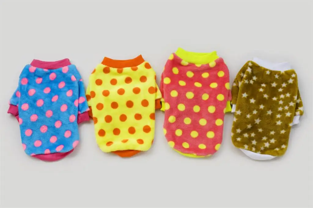 Factory Direct Pet Puppy Dog Clothes Colored Dot Legs Sweatshirt Pet