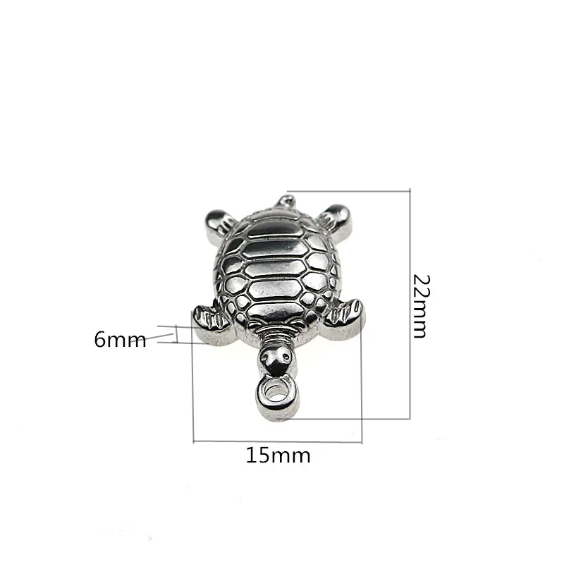 5 шт./лот, 15*22 мм, нержавеющая сталь, античное серебро, морская черепаха, подвески, ювелирные изделия, фурнитура для Чокер "сделай сам", ожерелье, браслет