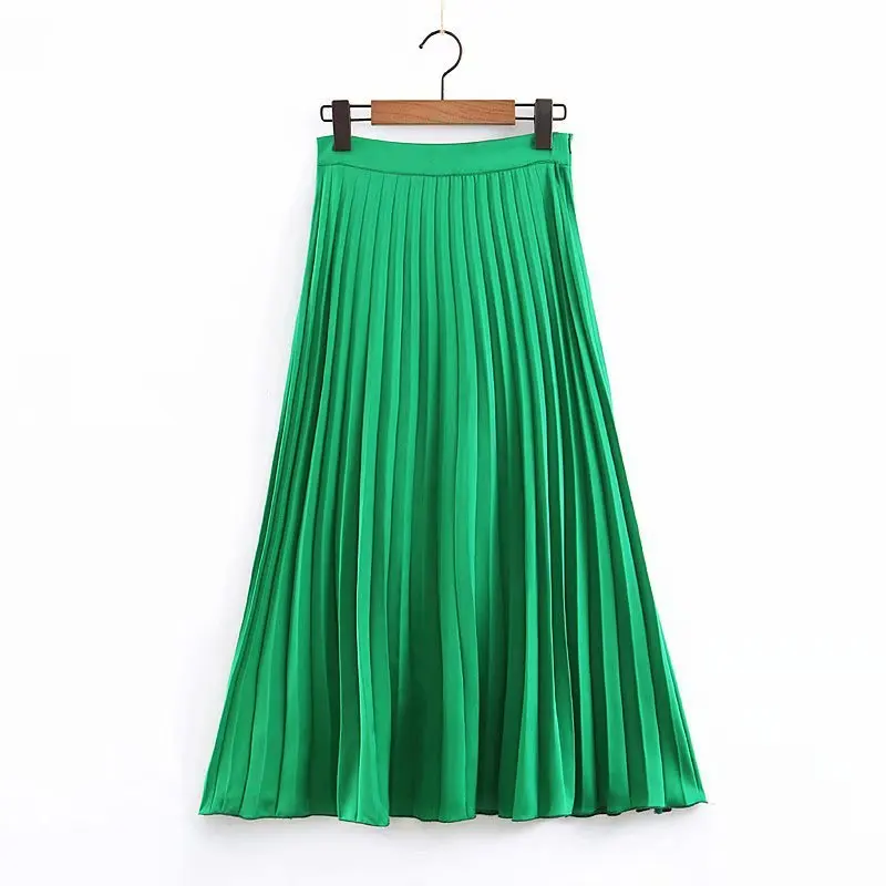 

New arrival European and American fashion XL45-2132 pleated bust skirt of tall waist