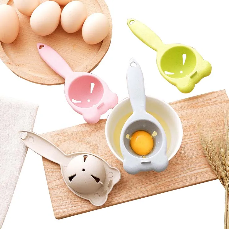 

Cute Egg Utensil kitchen tool white separator divider Bakeware Gadget Egg Yolk Separator Egg Sieve