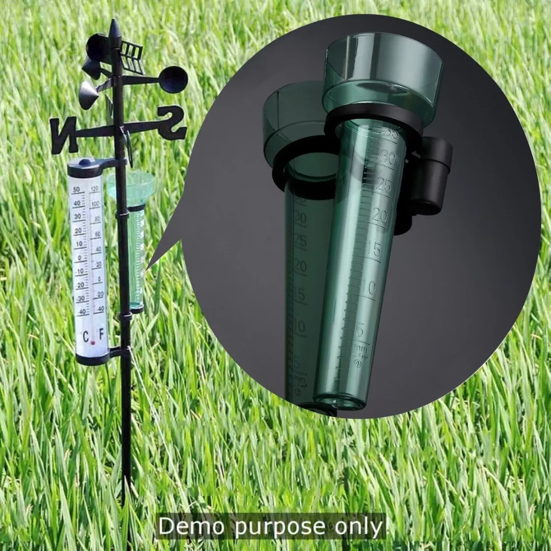 Mayitr 1pc Rain Gauge Rainfall Measurement 35mm Rain Gauge for Garden Outdoor Yard  Accessory