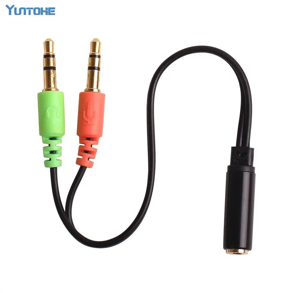 

1Female to 2 Male Aux cable 3.5 mm Femal to 3.5 mm Male Y Splitter Audio Extension Cable AUX Cable 100pcs/lot