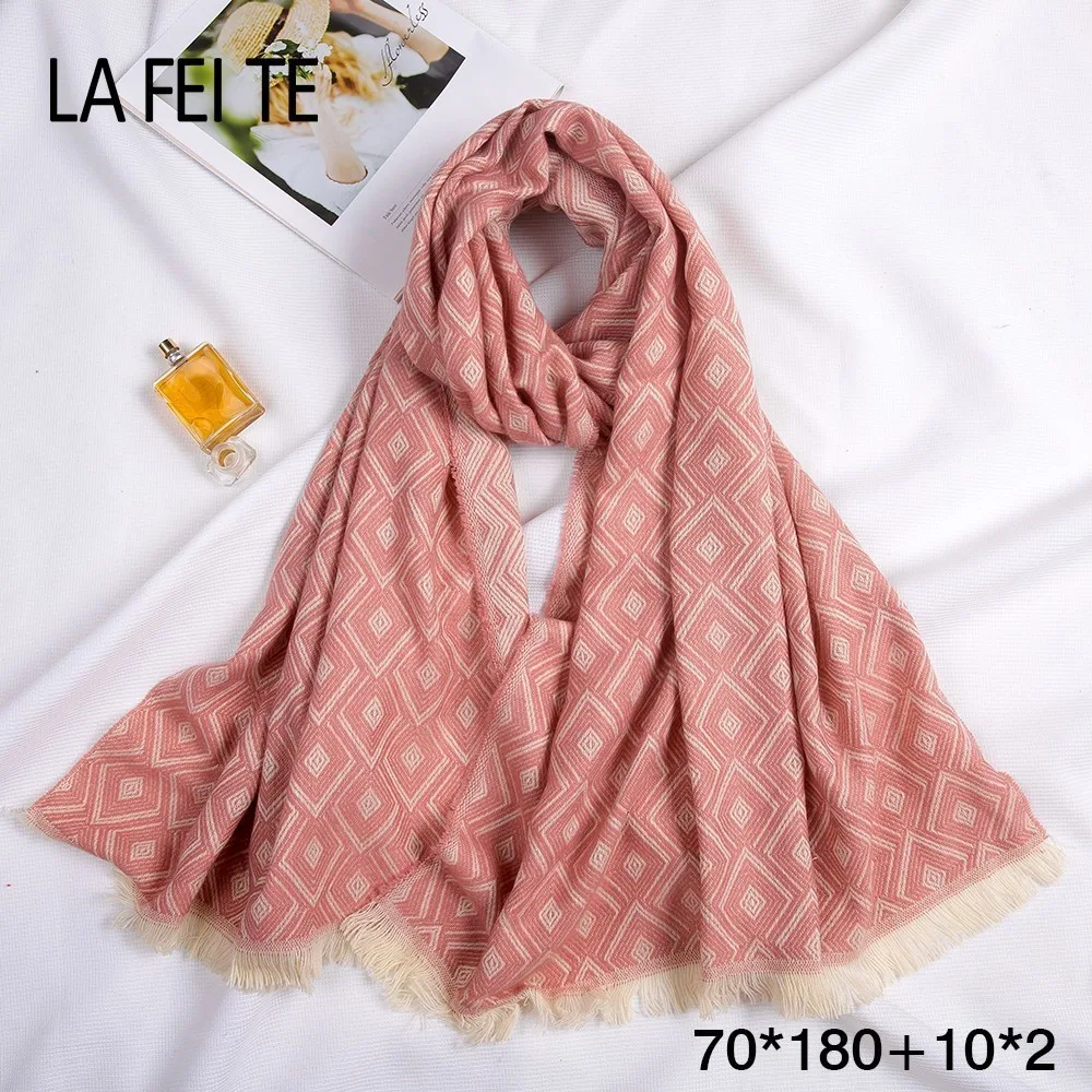 Роскошный женский шарф из 100% шерсти Женский вискозный хиджаб палантин длинный