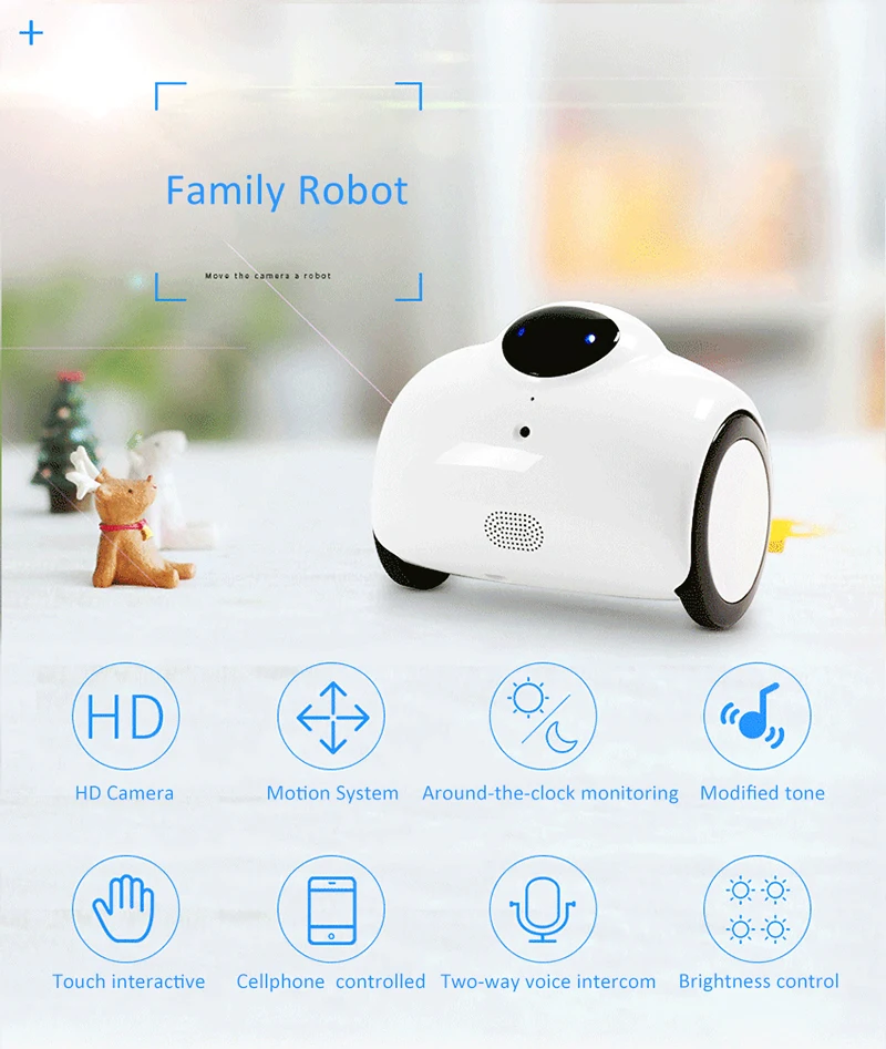 New family member smart Remote Control RC robot remote monitoring smartphone control Video car Intelligent mobile camera robot New family member smart Remote Control RC robot remote monitoring smartphone control Video car Intelligent mobile camera robot